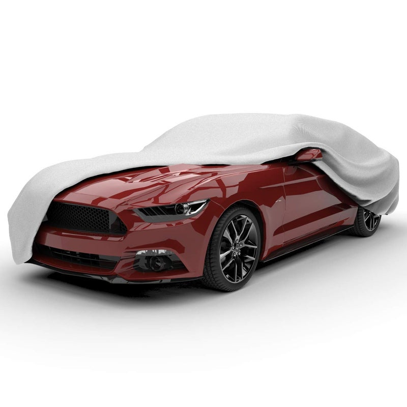 Budge Protector V Car Cover, Premium 5-Layer Waterproof All Weather Dust Proof Protection with Breathable Soft Inner Lining, Fits Cars up to 170 Inches, Gray, Size 2 - Image 2